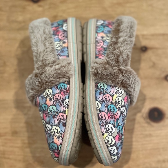 Bob’s Sketchers Too Cozy Dog Slip on loafers slippers memory foam faux fur 8.5 - Picture 1 of 5